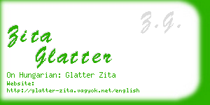 zita glatter business card